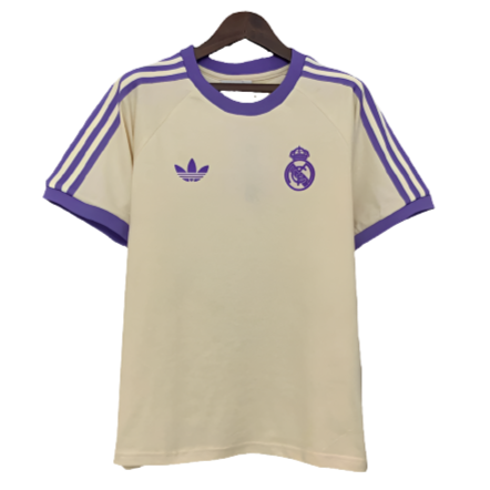Camiseta Real Madrid 25/26 Edición Casual - Beige - Versión Aficionado